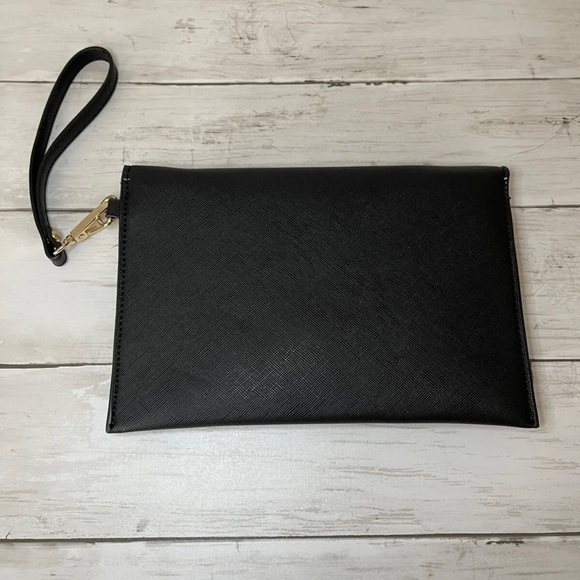 Faux suede/leather purse set.  Shoulder bag, clutch, card holder and mak… - Picture 7 of 11